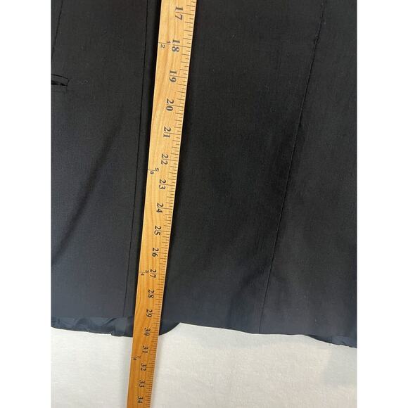 Donna Karan Made In Italy Wool 3 Button Tuxedo Jacket Sz 38R Black - Picture 11 of 13